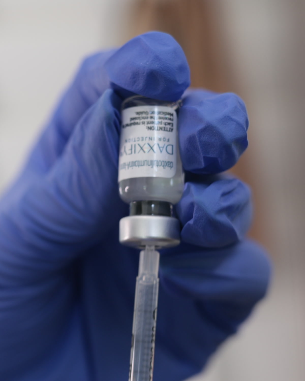 Daxxify vial and syringe, drawn up and ready for treatment